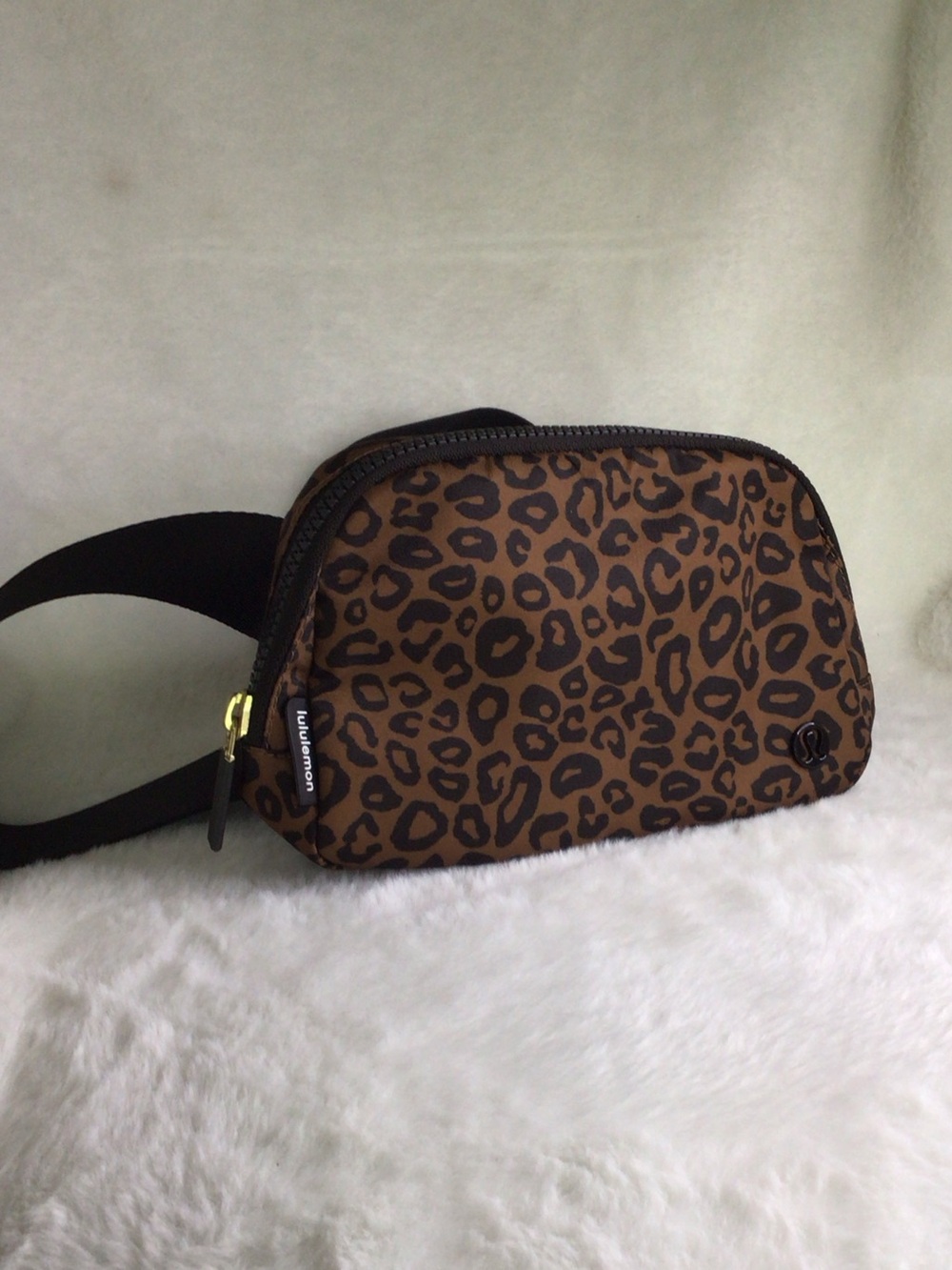 lululemon athletica Leopard Print Brown and Black Belt Bag